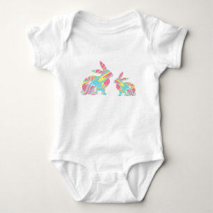 Body Couleur marbrée Mama et Baby Bunny Bodysuit