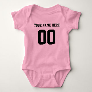 Body Couleur/Nom personnalisé Baby Sports Black Jersey