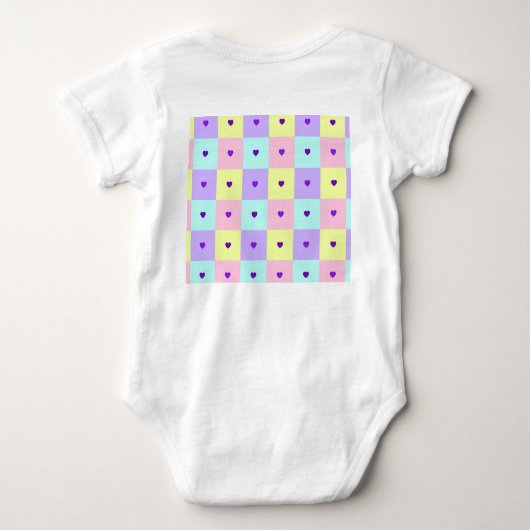 Body Couleurs pastel & coeurs violets battre (Dos)