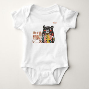 Body "Courageux et Fort" Personnalisable