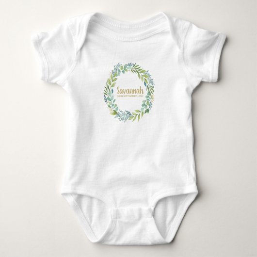 Body Couronne de eucalyptus pour bébé nouveau-né mignon (Devant)