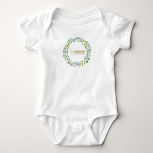Body Couronne de eucalyptus pour nouveau-né bébé (Devant)