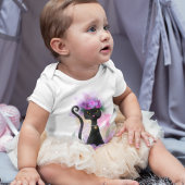 Body Couronne de fleur de chat noir assise en roses ros