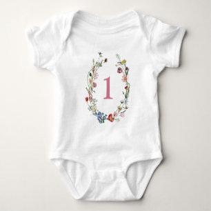 Body Couronne de fleurs sauvages pour le 1er anniversai