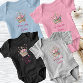 Body Couronne de princesse nom personnalisé