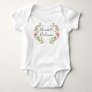 Body Couronne florale aquarelle