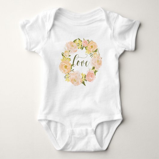 Body Couronne Pastel Orange Peonies | Love Lettering (Devant)