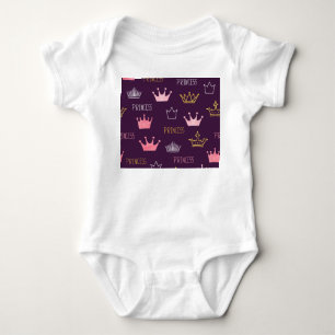 Body Couronnes de princesse : motif pailleté aquarelle.