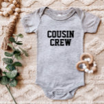 Body Cousin Crew Kids<br><div class="desc">Vêtements imprimés personnalisés avec le graphique "Cousin Crew" ou tout autre texte personnalisé. Utilisez les outils de conception pour modifier les polices de texte et les couleurs ou ajouter vos propres photos pour créer un modèle de t-shirt personnalisé. Faites votre choix parmi une grande variété de t-shirts, de débardeurs et...</div>