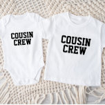 Body Cousin Crew Kids<br><div class="desc">Vêtements imprimés personnalisés avec le graphique "Cousin Crew" ou tout autre texte personnalisé. Utilisez les outils de conception pour modifier les polices de texte et les couleurs ou ajouter vos propres photos pour créer un modèle de t-shirt personnalisé. Faites votre choix parmi une grande variété de t-shirts, de débardeurs et...</div>