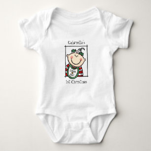 Body Coutume Peau claire Tone Baby's First Christmas