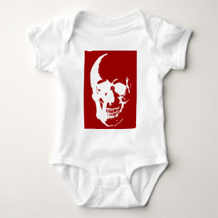 Body Crâne - Art fantastique métal rouge et blanc