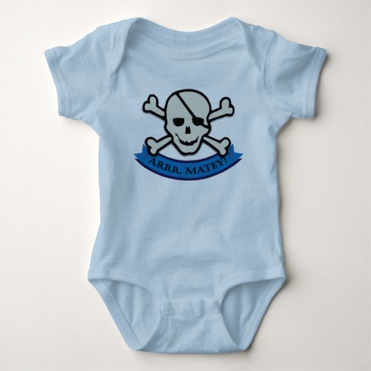 Body Crâne - Bleu clair maillot pour bébé (Devant)