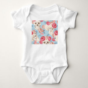 Body Crânes et Motif Vintage Rose