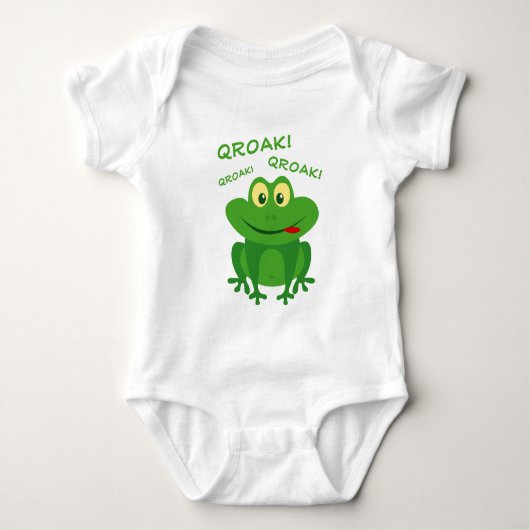 Body Crapaud vert drôle coassant (Devant)