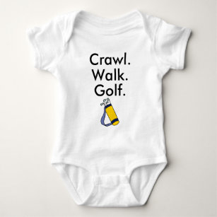 Body Crawl Walk Golf Golfing Baby Bodysuit