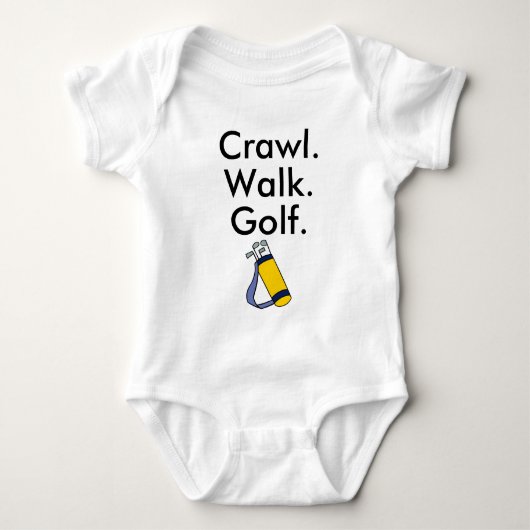Body Crawl Walk Golf Golfing Baby Bodysuit (Devant)