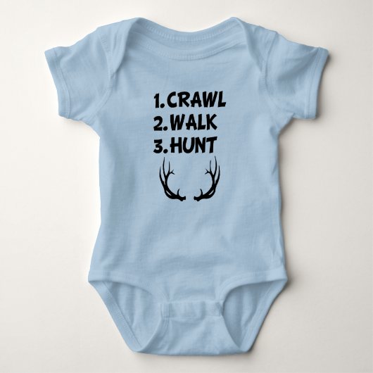 Body Crawl Walk Hunt baby boy shirt (Devant)