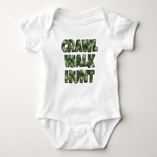 Body Crawl Walk Hunt drôle baby shirt garçon (Devant)