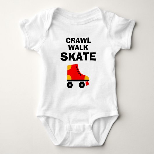 Body CRAWL WALK SKATE joli roller skate bébé bodysuit (Devant)