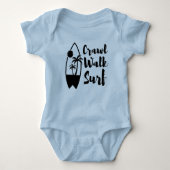 Body Crawl Walk Surf été Petit surfeur Baby Bodysuit (Devant)