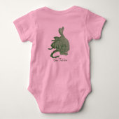 Body créature imaginaire mythique dragon vert mignon (Dos)