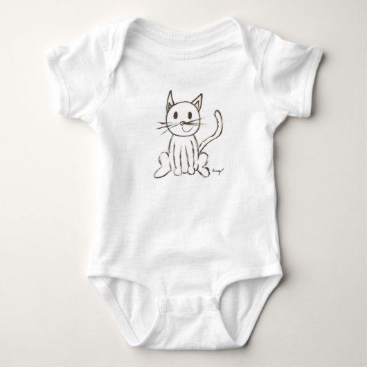 Body Creeper bébé Kitty peint (Devant)