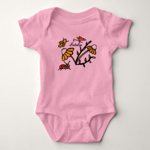 Body Creeper bébé personnalisé avec coccinelle et margu