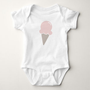 Body Crème glacée mignonne fraise rose