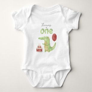 Body Crocodile aquarelle 1er anniversaire