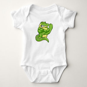 Body Crocodile comme Bodybuilder avec de grands Muscles
