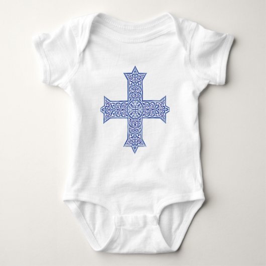 Body Croix copte d'art en Lapis Bleu Premium (Devant)