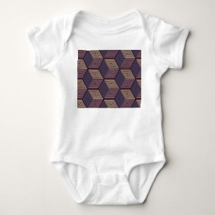 Body Cubes violets : Vintage géométrique sans joint