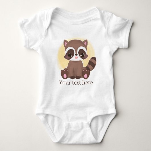 Body cuite unisex raccoon ajouter du texte (Devant)