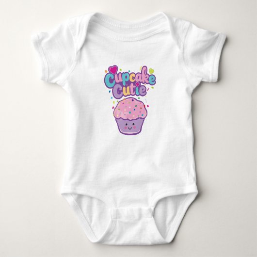 Body Cupcake Cutie Kawaii Style Confetti, Points Cœurs (Devant)