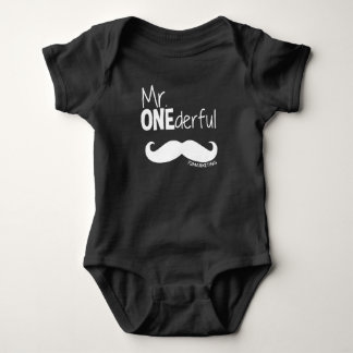Body Custom 1st M. Onederful Bowtie Anniversaire Bébé