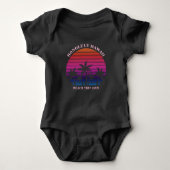 Body Custom Beach Trip Tropical Palm Trees Black (Devant)