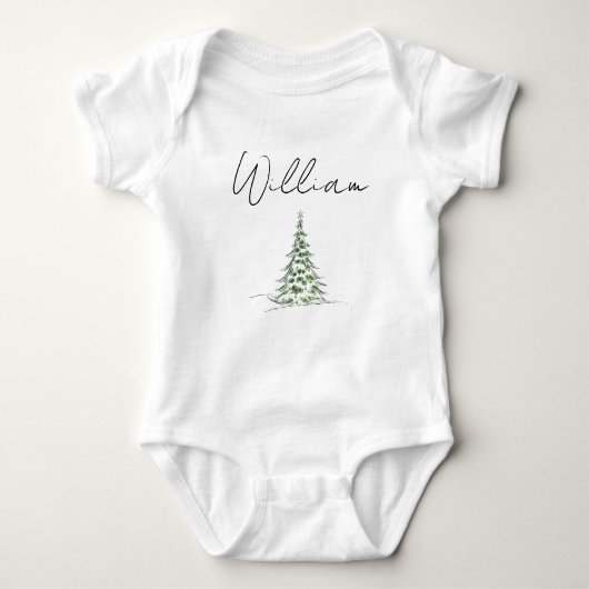 Body Custom Name Christmas Baby Romper 1st Xmas William (Devant)