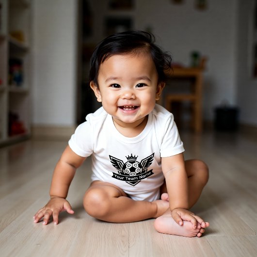 Body Customisable Winged Soccer Ball Logo Baby Team