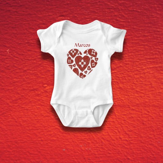 Body Customizable New Mexico Zia Heart Baby 