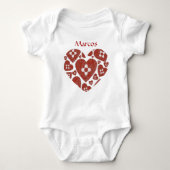 Body Customizable New Mexico Zia Heart Baby  (Devant)