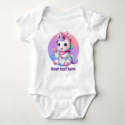 Body Cute animal personnalisable filles licorne (Devant)