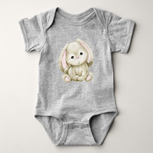 Body Cute Aquarelle Lapin Lapin Animaux de ferme (Devant)