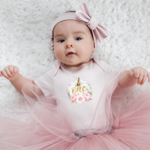 Body Cute aquarelle Little Citrouille Floral 1er annive