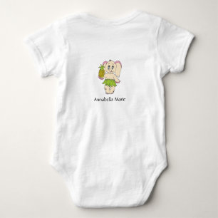 Body Cute Baby Elephant Modern Pink Black Ajouter Nom