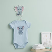 Body Cute Baby Elephant Personalized Name Baby Bodysuit