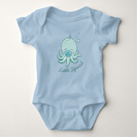 Cute Baby shower Octopus Kawaii Blue Boy