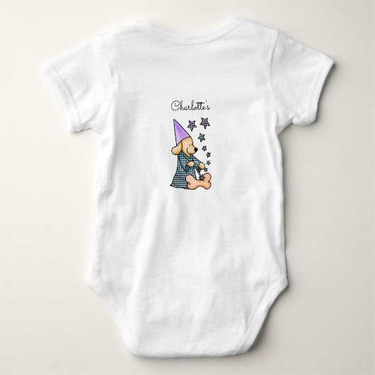 Body Cute Baby Unisex Blue Elegant Funny Dog Ajouter un (Dos)