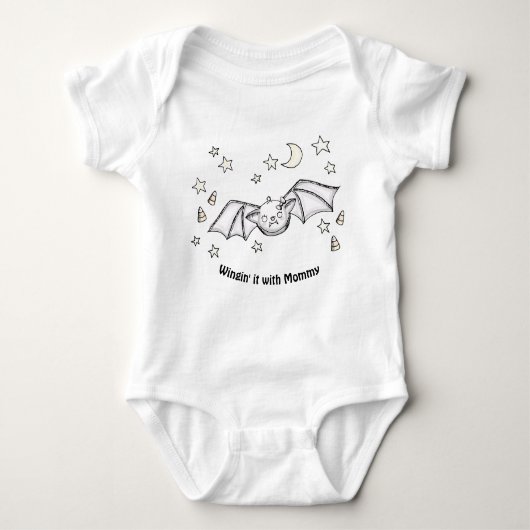 Body Cute Bat Pink Bow "Wingin' it with maman" Éffrayan (Devant)