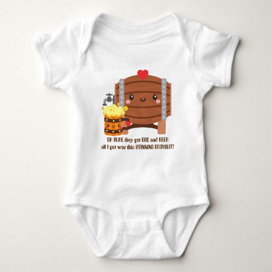 Body Cute BBQ et bières unisex bodysuit bébé (Devant)
